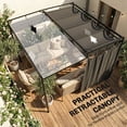 thumbnail image 4 of Outsunny Auvent de Pergola Rétractable 10 Pieds x 10 Pieds, Pergola d'Extérieur avec Rideau, 4 of 10
