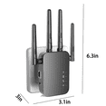thumbnail image 2 of GJX 2026 New Wifi Extender Signal Booster Powerful Internet Extender Wifi Booster Reliable Wifi Routers for Home for Streaming Gaming Office Smart Devices, 2 of 7