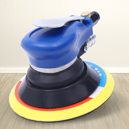 6INCH Air Palm Orbital Sander Random Hand Sanding Pneumatic Round 10000 RPM for Auto Body Work Woodworking Composites Metal, with Wrench and Dust Extraction Tube