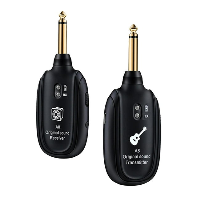 Transmisor y receptor de guitarra Plug and Play, señal de audio, pieza de madera para guitarra, recargable para espectáculos en y presentaciones