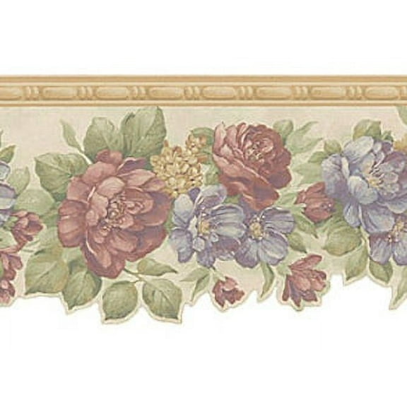 879071 Gold Satin Floral Trail Wallpaper Border 976b06632
