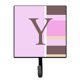 thumbnail image 1 of "Treasures CJ1005-YSH4 Letter Y Initial Monogram-Pink Stripes Leash Holder o Key Hook, Small, Multicolor" Caroline's Treasures CJ1005-YSH4, 1 of 1