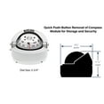 thumbnail image 2 of RITCHIE COMPASSES S-53W Compass, Surface Mount, 2.75" Dial, Wht., 2 of 7