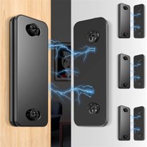 Upgraded Seamless Glass Door Magnets,Ultra Thin Cabinet Magnets,Cabinet Magnetic Catch for Kitchen,Closet Door,Cupboard Wardrobe,Sliding Door Closure (Black*4)