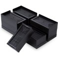 thumbnail image 1 of Arboraoe Adjustable Furniture Risers for Sofas. Bed Risers 3 Inch Heavy Duty. Stackable Desk Risers Up to 1300lbs. Bed Elevators for Desk Chair Couch Sofa Dorm Table Legs Risers - (4 Piece Set. Black), 1 of 5