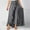 Gray, variant on Womens Elegant Asymmetrical Maxi Skirt Ruffle Detail Dressy Flowing Casual Hakama Irregular Leaf Bow High Waist Long Culottes Skirts Red L