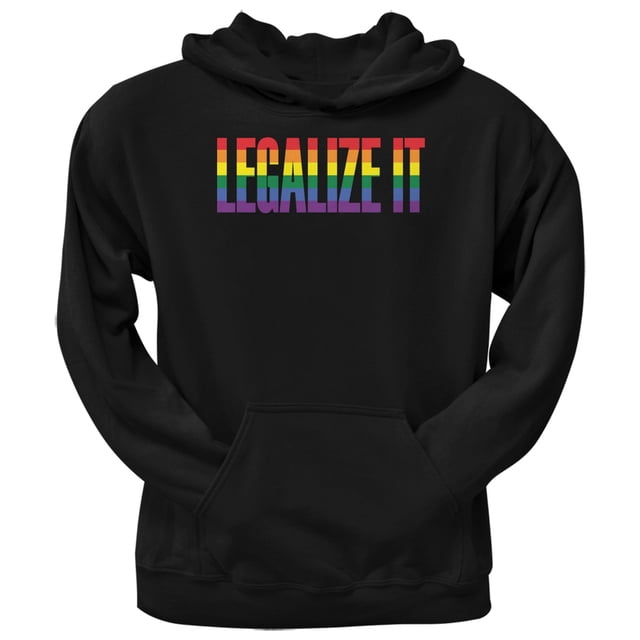 Legalize It Gay Rights Pride Black Adult Hoodie