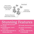 thumbnail image 3 of Cate & Chloe Jasmine 18k White Gold Plated Stud Earrings with Swarovski Crystals Gift for Women, 3 of 9
