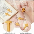 thumbnail image 3 of 1set 60 Sets Charm Mini Wood Pendant Crucifix Charms Punk Easter Charms Decoratio Hanging Ornament Bulk Wooden Keychains Gift Cards for DIY Necklace Bracelet Jewelry Making, 3 of 5