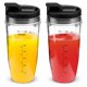 thumbnail image 1 of Paquete de 2 vasos de repuesto para licuadora de 24 oz con tapa para accesorios de licuadora Auto IQ BL450 BL480 NN102, 1 of 6