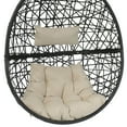 thumbnail image 7 of Sunnydaze Caroline Resin Wicker Egg Hanging Chair with Cushions, Beige, 7 of 7