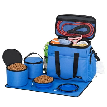 UPC: 0850022526572 | PetsFit DHCB024010Y1 Week Away Pet Travel Pack for Cat or Small Dog – Blue