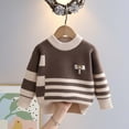 thumbnail image 2 of Gpaecead Kids Girls Boys Pattern Round Neck Long Sleeve Sweater Casual Knitted Pullovers Tops 2-8 Years Khaki, 2 of 7