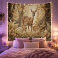thumbnail image 2 of Floral Garden Adult with Deer Standing Dappled Forest, Mystical Fantasy for Space Lovers, Galaxy Room Decor, Mother'S Day Gift, Tapestry Wall Hanging for Bedroom and Dorm, 2 of 7