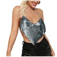 thumbnail image 2 of Bixock Summer Tank Tops for Women,Camisole Tops for women,Blouse for Women Solid Color Sequin V Neck Cami Sleeveless Party Stage Casual Wear Shirts, 2 of 6
