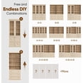 thumbnail image 3 of 71" Tall Farmhouse Kitchen Pantry – Large Storage Cabinet with Glass Doors & Adjustable Shelves, Versatile Wood Hutch for Living Room & Dining Room, Brown, 3 of 9