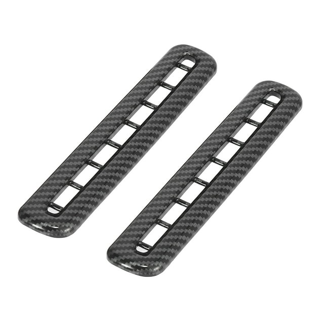 2 Piezas Negro Coche Puerta AC Salida Ventilación Cubierta Adornos Puerta Aire Acondicionado