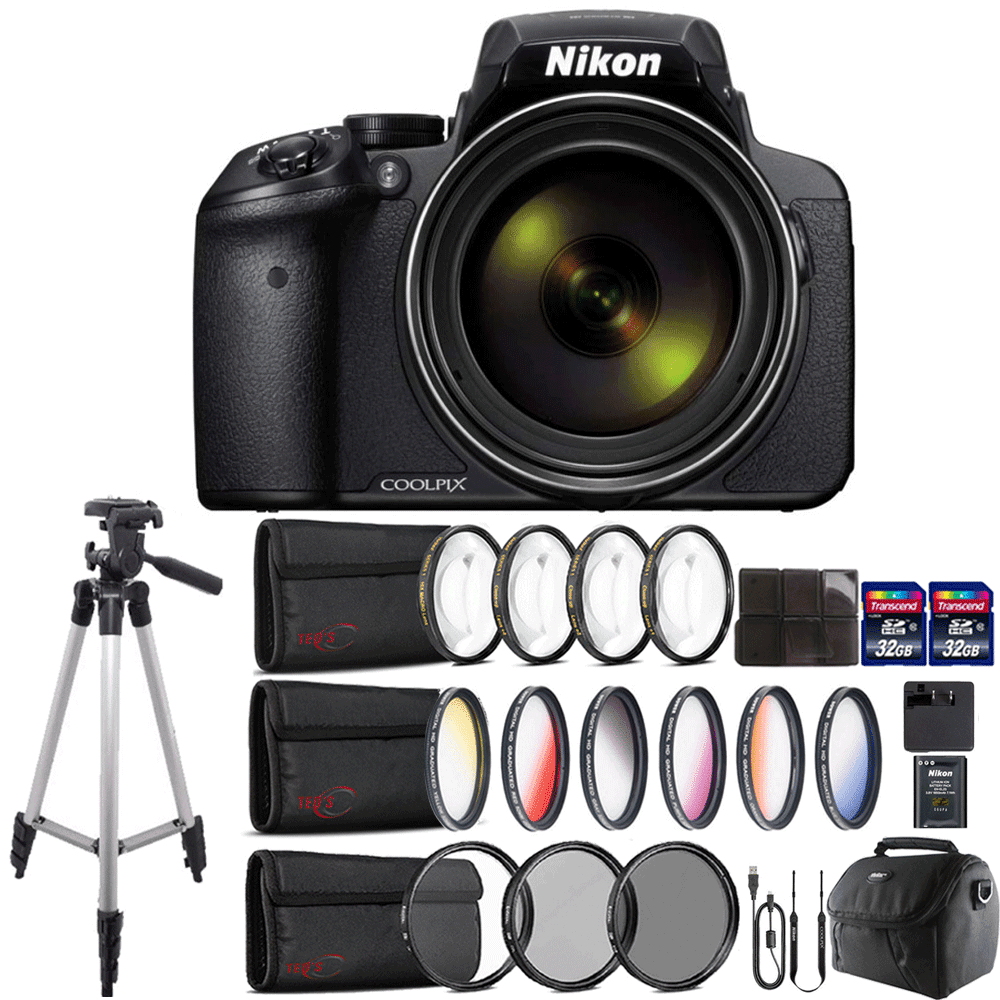 Vader fage kalf waterstof Nikon COOLPIX P900 Digital Camera with 83x Optical Zoom with Built-In Wi-Fi  and Accessory Kit - Walmart.com