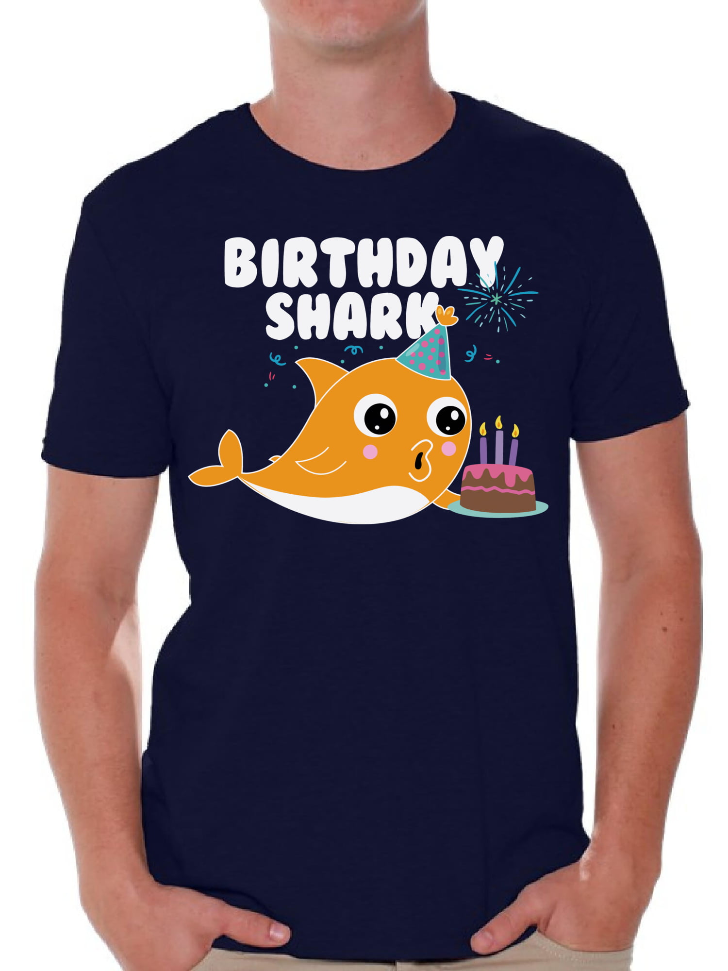Ocean Themed Shark & Fish B-Day Party Youth T-Shirt Birthday Boy Shark 