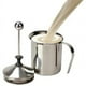 thumbnail image 1 of Espumador de leche manual profesional, acero inoxidable, tecnología de microespuma para una textura cremosa, adecuado para capuchinos y chocolate caliente, 400 ml, 1 of 8