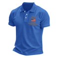 thumbnail image 5 of 250 Anniversary Usa Boys Knit Waffle Polo Breathable Blend Soft Soft Everyday Top Boys 4Th of July Shirt Blue 5-6 Years, 5 of 5