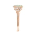 thumbnail image 4 of Angara Natural Opal Ring - Solitaire Oval 1.1 ct Opal Criss Cross Ring with Diamonds for Women | October Birthstone Jewelry | 14K Rose Gold Opal Ring (Ring Size = 7.5), 4 of 9