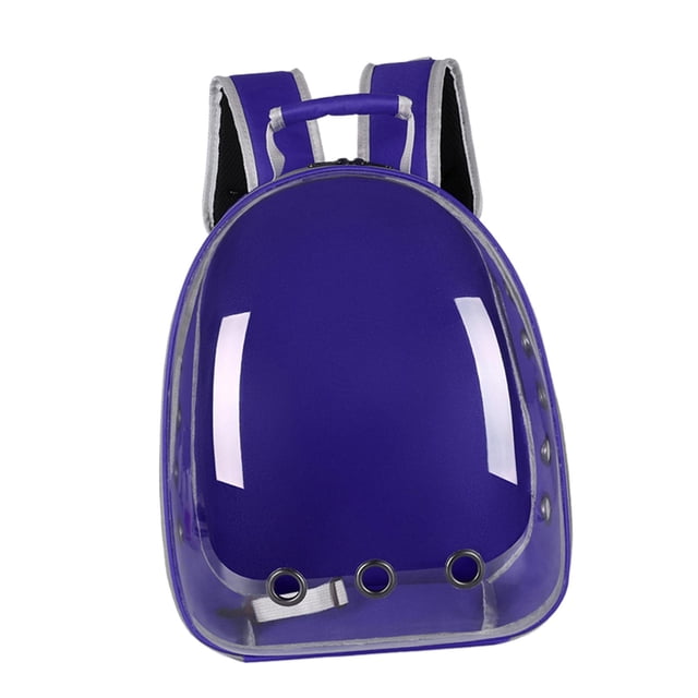 Bolsa transportadora portátil para aves y mascotas pequeñas como ardillas y agapornis. Violeta