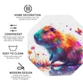 thumbnail image 3 of Kdxio Watercolor Butterfly Guinea Pig Funny Coasters,4 Pcs Leather Coasters,Housewarming Gifts,Protect Furniture from Water Marks Scratch and Damage, 3 of 6