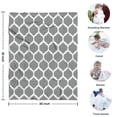 thumbnail image 4 of Gray Geometric Quatrefoil Pattern Blanket,Comfortable Soft Flannel Throw Blanket,All Season,Warm Lightweight Blankets for Sofa Bed Couch Living Room Chair,30"x40", 4 of 4