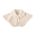 thumbnail image 3 of Fewfanhot Girls Faux Fur Collared Capelet, Front Knot Short Shawl Wrap for Wedding FlowerGirl Dress Cover Up, 3 of 5