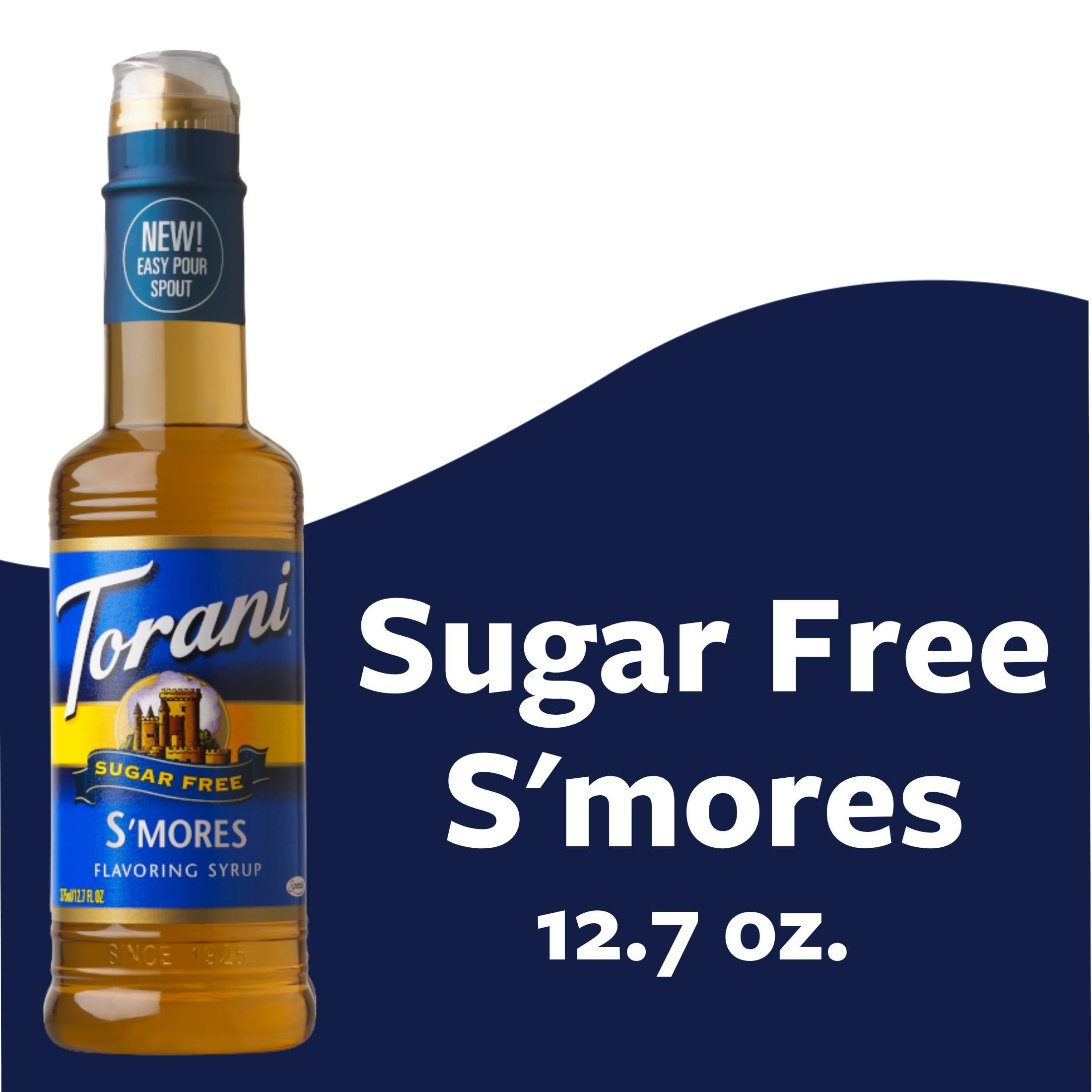 Torani Sugar Free S’mores Syrup, Zero Calorie, Authentic Coffeehouse Syrup, 12.7 oz