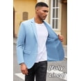thumbnail image 3 of COOFANDY Mens Suit Coat Dress Jacket Blue Travel Blazer Wrinkle Free Business Casual Lightweight Jacket, 3 of 6