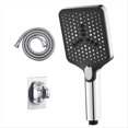 thumbnail image 1 of Cabezal de Ducha Plateado de 3 Modos, Spa, Lluvia, Mezclador de Baño Portátil de Alta Presión, Accesorios para Grifos, Juego de Artículos de Baño para Acampar, 1 of 5