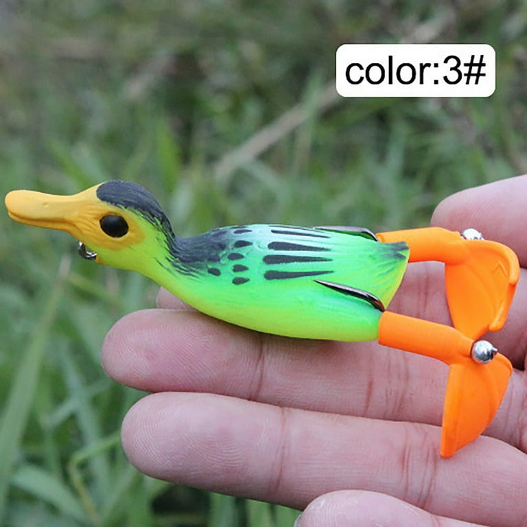 Hanas 1 PCS Propeller-Flipper-Duck-Fishing Lure-Ducking Fishing Frog-Lure  9.5cm 