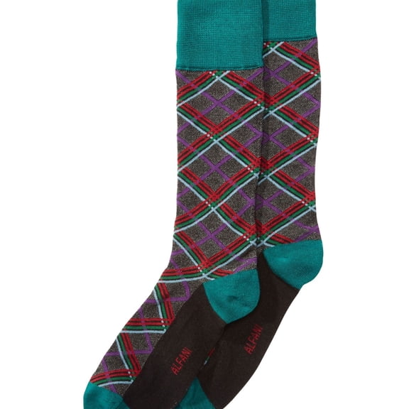 Alfani Mens Tech Midweight Socks, Green, 10-13