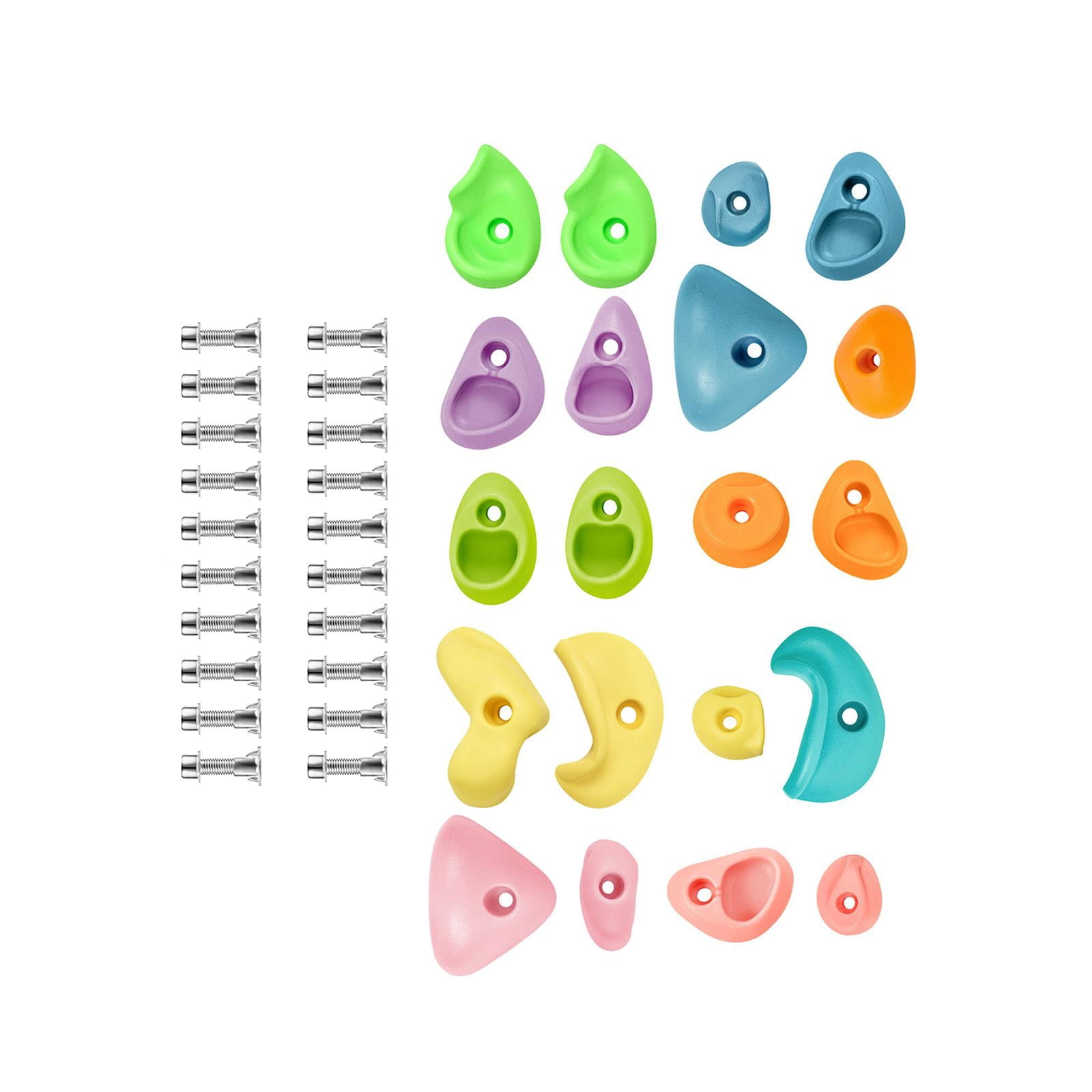 figatia Rock Climbing Holds Climbing ,Holds Stone Fun Multi Colored Climbing Rock Wall Grips for Playground Indoor Rock Climbing Wall