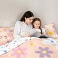 thumbnail image 5 of Homewish Cartoon Flowers 3 Pieces Queen Comforter Set For Kids Boys Girls,Dreamy Princess Ultra Soft Bedding Sets,Spring Garden Bedding Comforter Set,Luxury Bedroom Decor,Reversible, 5 of 8