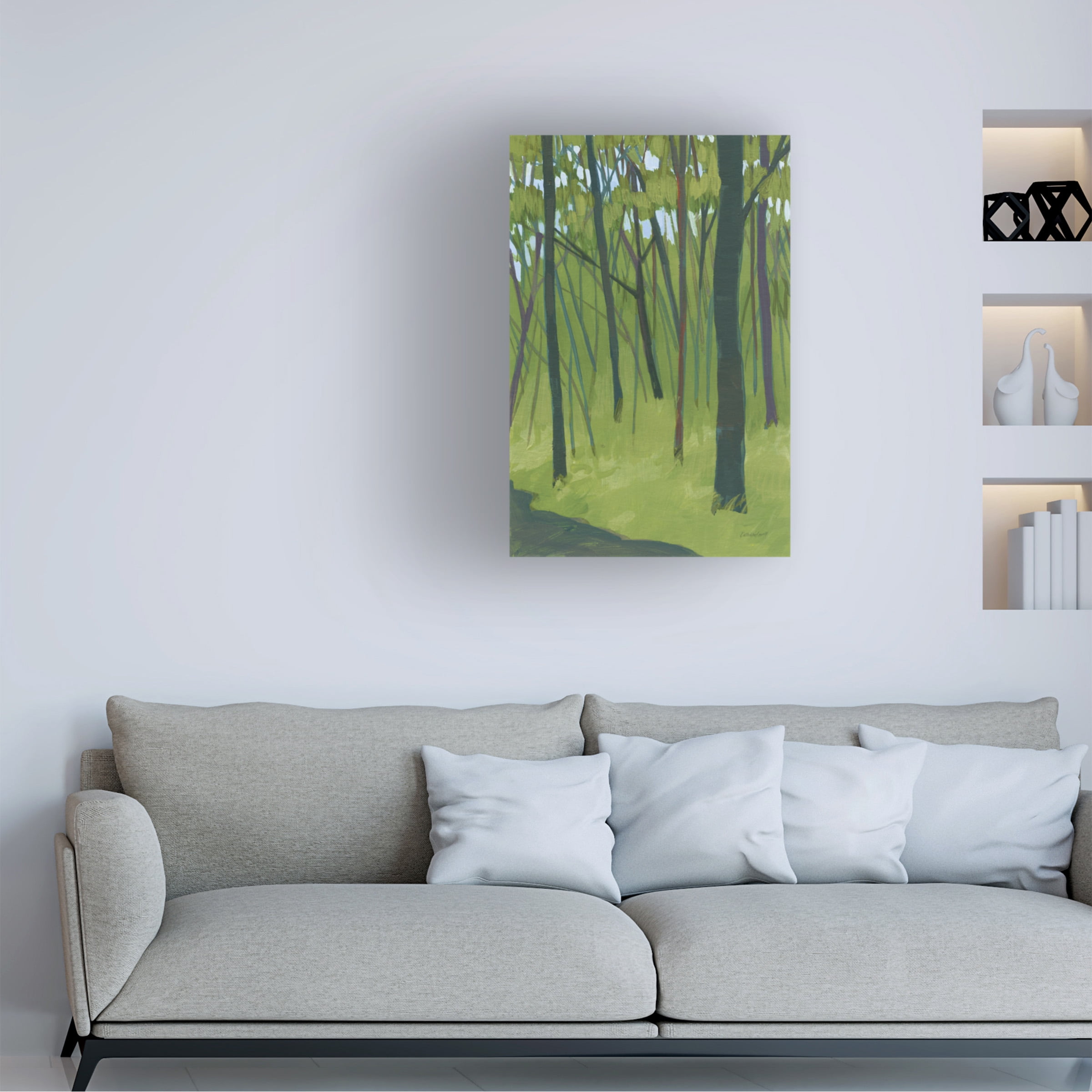 Kathrine Lovell 'Spring Woods Dark Green' Canvas Art