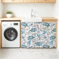 thumbnail image 2 of Teal Leaves Fall Oven Skirt Curtain for Kitchen Decor 28"x35", Thanksgiving Botanical Autumn Leaf Self Adhesive Stove Curtains Skirt Cabinet Curtains for Bathroom Laundry Room, 2 of 8
