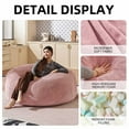 thumbnail image 2 of Bean Bag Chair 4FT,  Large Memory Foam Filled Chair for Adults and Teens, Soft Sofa with Removable Flannel Cover, Round Couch for Living Room Bedroom College Dorm, 2 of 8