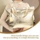 thumbnail image 3 of BRIGHTFUFU 1 bolso de mano de gran capacidad para mujer, bolso de hombro tipo shopper, bolso de mano de moda para el trabajo escolar, dorado, 3 of 7