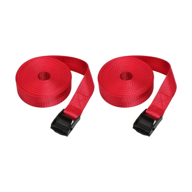 2 piezas de correas de seguridad de carga, correas de carga multifuncionales de alta resistencia para Rojo