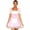 Pink, variant on iEFiEL Womens Maid Cosplay Babydoll Mini Dress Masquerade Party Lace-Up Ruffle Apron Plaid Dress Pink XL