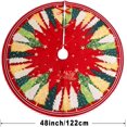 thumbnail image 5 of Christmas Tree Skirt 48 Inch, Red Christmas Tree Skirt with Christmas Tree and Star Design, Thick Flannel Fabric, Xmas Tree Skirt for Holiday Decorations, 5 of 6
