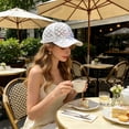 thumbnail image 4 of Summer Baseball Cap For Women Adjustable Size Sun Protection Hat With Breathable Mesh Back Cap For Outdoor Activities Picnic And Daily Wear, 4 of 6