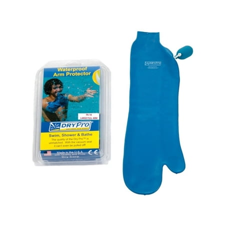 DRYPro Waterproof Vacuum Sealed Full Arm Cast Cover, (Best Way To Cover Arm Cast In Shower)