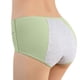 thumbnail image 3 of Gibobby Pantaletas de algodón para mujer Ropa interior menstrual para mujer de algodón Pantalones menstruales antifugas de algodón Ropa interior menstrual a de(Verde,XL), 3 of 4