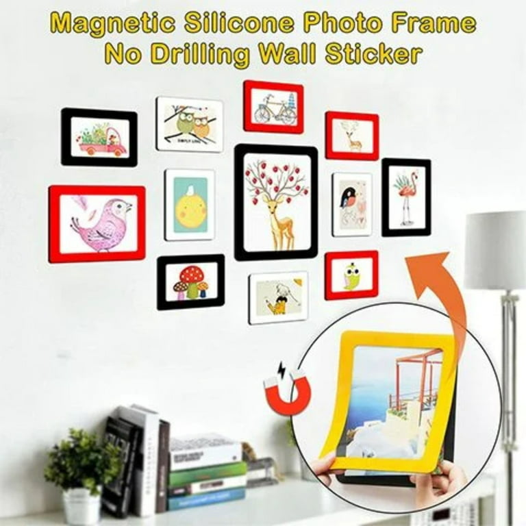 Wovilon Mixtiles Photo Frames Stick To Wall Colorful Single-Layer Magnetic  Picture Frames 13*18Cm Photo Magnets Memories