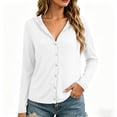 thumbnail image 4 of Favoffer Women's Tencel Sun Protection Cardigan Hooded Long Sleeve Slim Fit Soft Korean Gentle Lightweight Summer Outdoor Coat Blouse, 4 of 5