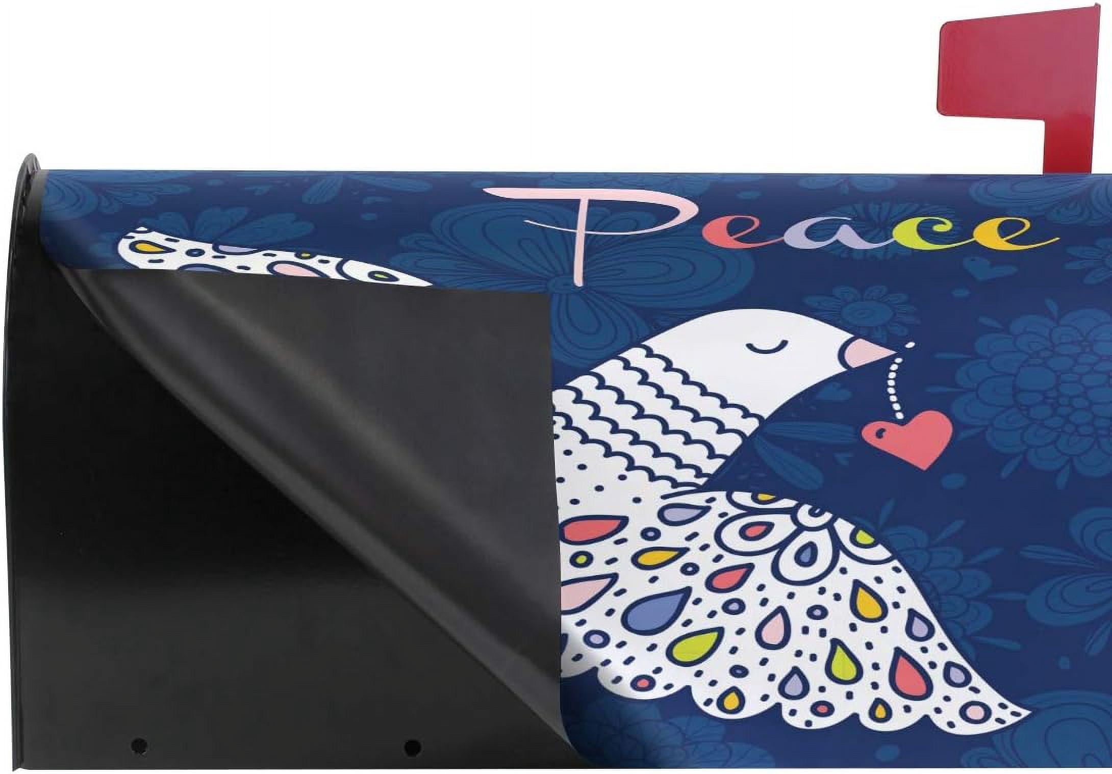 Love Peace Cute Dove Magnetic Mailbox Cover MailWraps Garden Yard Home Decor for Outside Standard Size-18"x 20.8"\u2026